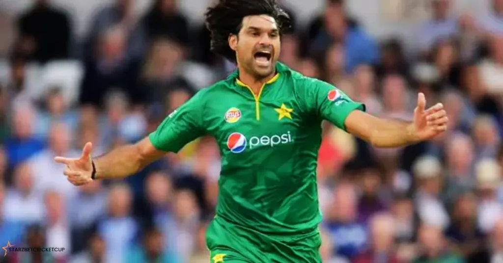 Muhammad Irfan celenrating- the tallest cricketer