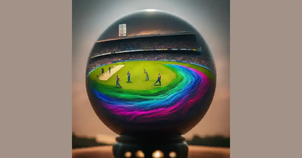 showing IPL match in Glass ball IPL Astrology Prediction 2024