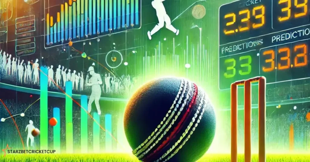 ball near cricket some digital signal showing cricket betting predictions