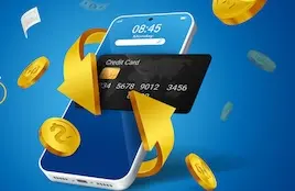 Image illustrating steps to obtain a free credit card from a bank, highlighting cashback benefits