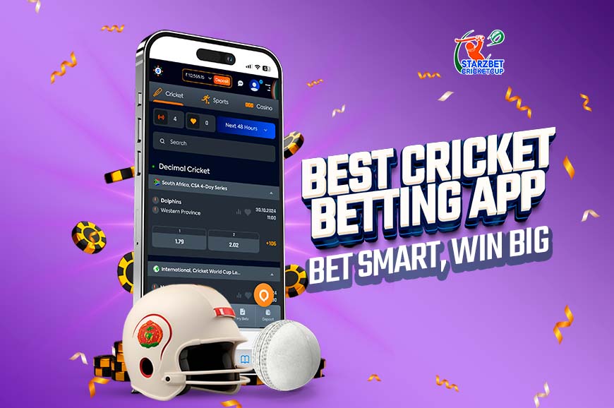 Image of a smartphone displaying the best cricket betting app, emphasizing smart betting and potential big wins