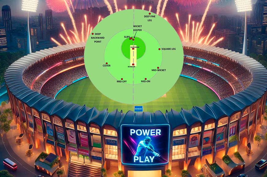 Fireworks light up a cricket stadium as a big screen displays action during a thrilling power playFireworks light up a cricket stadium as a big screen displays action during a thrilling power play