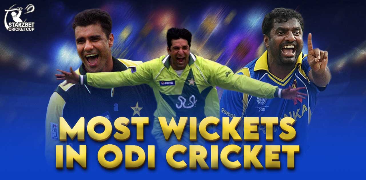 Infographic showcasing the top bowlers with the most wickets in ODI cricket history