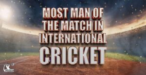 Image depicting the title for the highest number of 'Man of the Match' awards in international cricket.